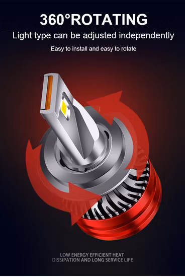 LED H7 Bulb 25W 1200lm External Driver 6000K White Light H7 Car LED Headlight Lamp