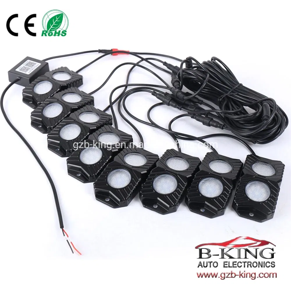 2019 New 4 Pods Bluetooth RGB LED Rock Light