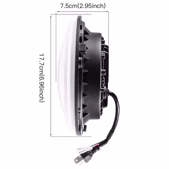 7inch 40W Hi/Lo Beam Round LED Headlight for Motorcycle Harley Jeep